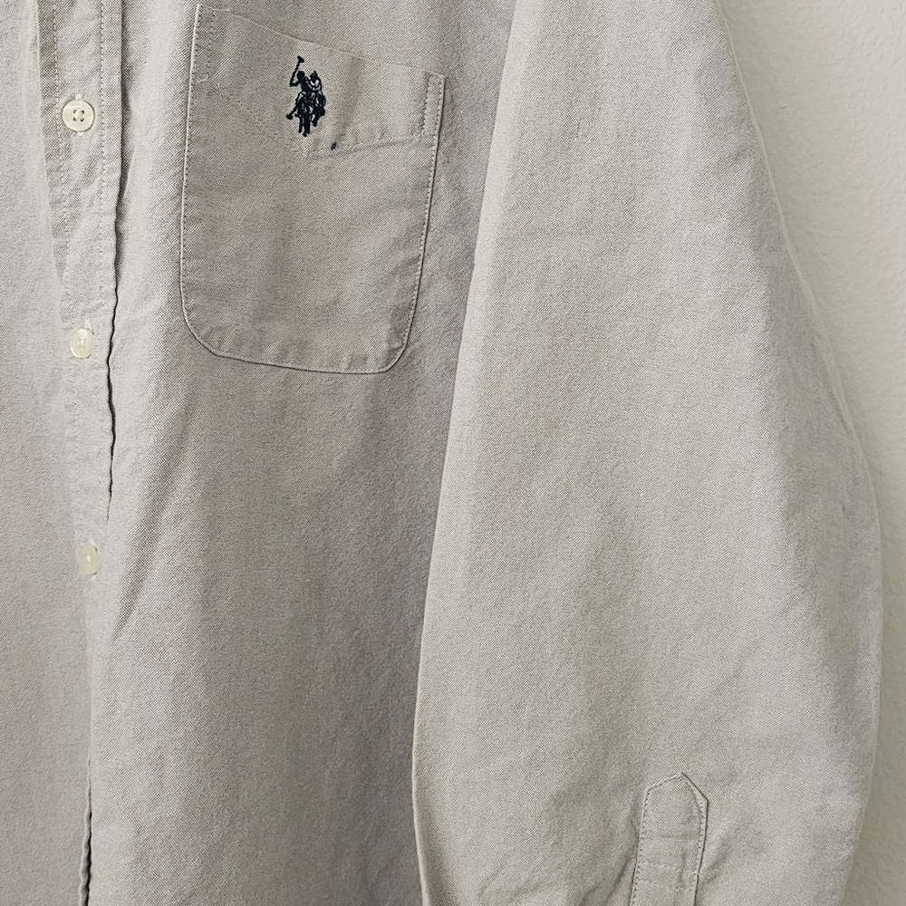 U.S. Polo Assn. Light Gray Casual Button Down Shirt